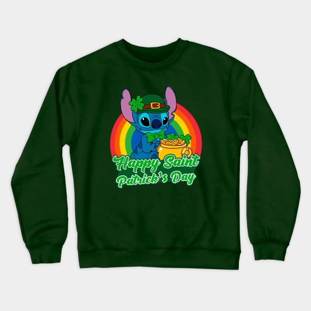 Stitch St. Patrick's Day Crewneck Sweatshirt by OniSide